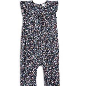 Ralph Lauren Floral Flutter-Sleeve Romper Baby